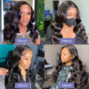 FABA Black Wig 4x4/13x4/13x6 Transparent Lace Front Wig 150% Density Wig - 4x4 Lace / Yes（+） / 30inch