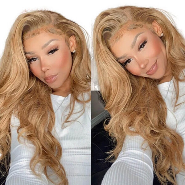 ALL Lace Honey Blonde Color Body Wave Wig 360 HD Lace Front Wigs 150% / 180% Density Wig - 360 Lace / 150% / 32inch