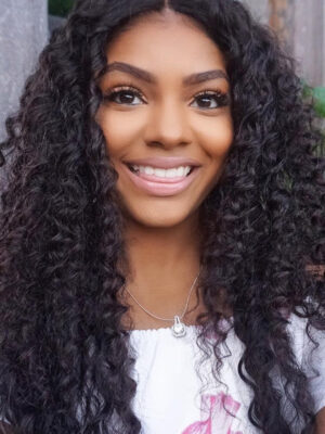 Sunber Hair Indian Curly Hair Lace Frontal with 3 Bundles, 100% Virgin Human Hair Extensions Wefts - 22 22 22+20 / 13*4 Lace Frontal