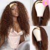 Clearance Sale Sunber Dark Brown Color Kinky Curly Glueless Wigs Human Hair Wigs 180% Density Flash Sale - 24