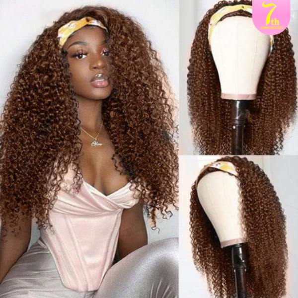 Clearance Sale Sunber Dark Brown Color Kinky Curly Glueless Wigs Human Hair Wigs 180% Density Flash Sale - 24