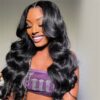 Natural Black Body Wave 13x4 HD Lace Front Wigs 180% Density 100% Human Hair - 13x4 Lace / 24inch