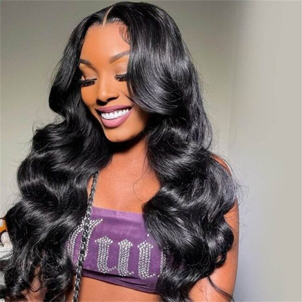 Natural Black Body Wave 13x4 HD Lace Front Wigs 180% Density 100% Human Hair - 13x4 Lace / 24inch