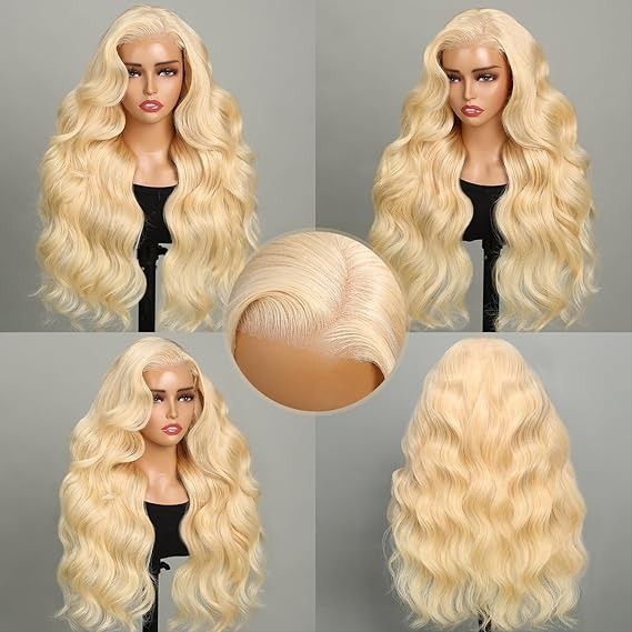 Pre-Cut Lace Wear Go Glueless Wig 613 Blonde Pure Color Body Wave Breathable - 5x5 Lace / 180% Density / 16 inch