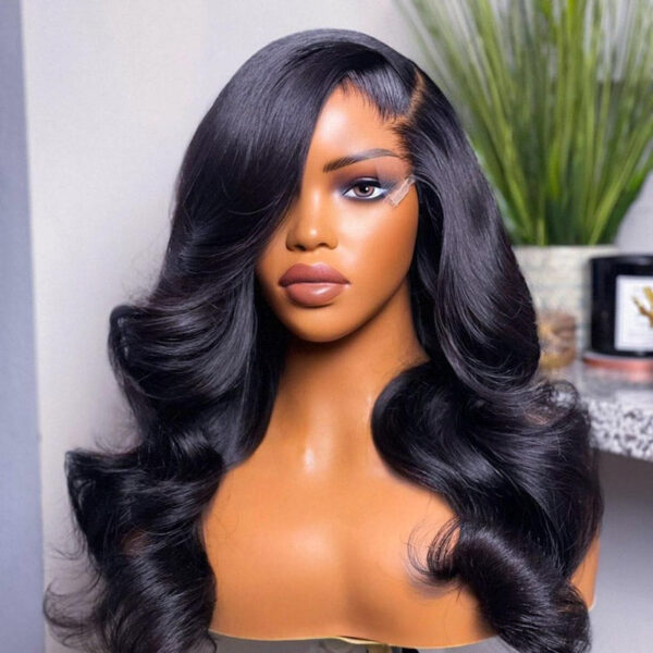 Natural Black Body Wave 13x4 HD Lace Front Wigs 180% Density 100% Human Hair - 13x4 Lace / 24inch