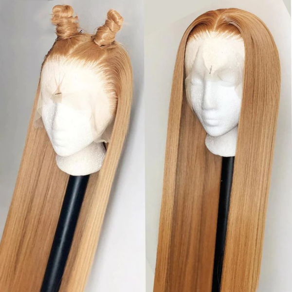 Honey Blonde Color With Straight Hair 4x4/13x4/13x6 Closure Lace Wig 180% Density Huamn Hair - 13x4 Lace / Yes（+） / 32
