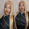 Honey Blonde Color With Straight Hair 4x4/13x4/13x6 Closure Lace Wig 180% Density Huamn Hair - 13x4 Lace / Yes（+） / 32