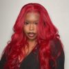 #99J Burgundy Wig Body Wave Wig 180% Density 4x4/13x4/13x6 Transparent Lace Human Hair Wig - 4x4 Lace / Yes(+.00) / 22inch