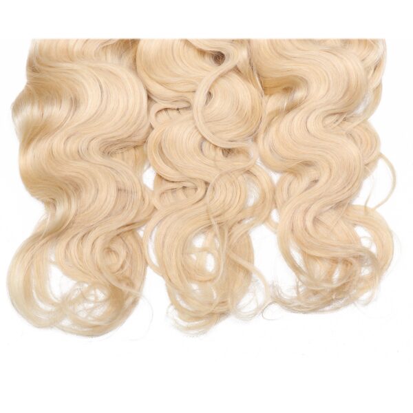 Sunber Hair Blonde 613 Hair Weave 3 Bundles Body Wave Virgin Human Hair Weft - 14 16 18