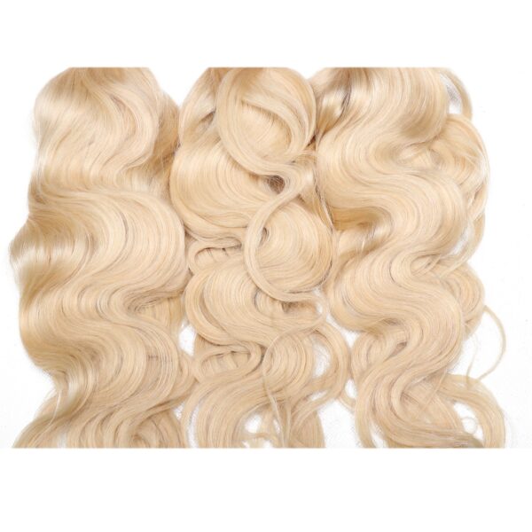 Sunber Hair Blonde 613 Hair Weave 3 Bundles Body Wave Virgin Human Hair Weft - 14 16 18