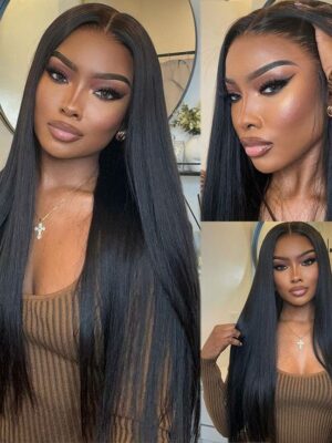 Natural Color Wig 4x4/13x4/13x6 HD Lace Front Wigs Breathable Cap Straight Wigs - 13x6 Lace / Yes / 18inch