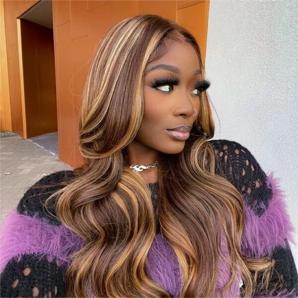 Faba Honey Blonde Wig Piano Color Body Wave Wig 360 HD Lace Front Wig - 360 Lace / 150% / 28inch