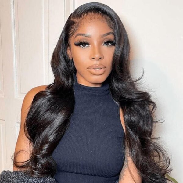 Natural Black Body Wave 13x4 HD Lace Front Wigs 180% Density 100% Human Hair - 13x4 Lace / 24inch