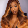 Ombre #4/30 Highlight Color Body Wave Lace Wig 4x4/13x4/13x6 Lace Front Wig - 13x6 Lace / 150% / 26inch