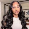 FABA Black Wig 4x4/13x4/13x6 Transparent Lace Front Wig 150% Density Wig - 4x4 Lace / Yes（+） / 30inch