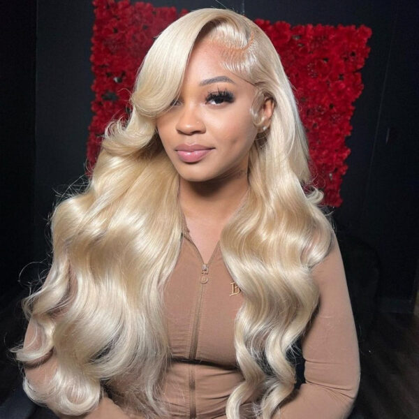 #613 Blonde Body Wave 360 Transparent Lace Front Wigs - 360 Lace / 150% / 26inch