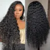 FABA Wigs Best 360 Transparent Lace Front Wigs Pre Cut Black Curly Wig - 360 Lace / 180% / 20inch