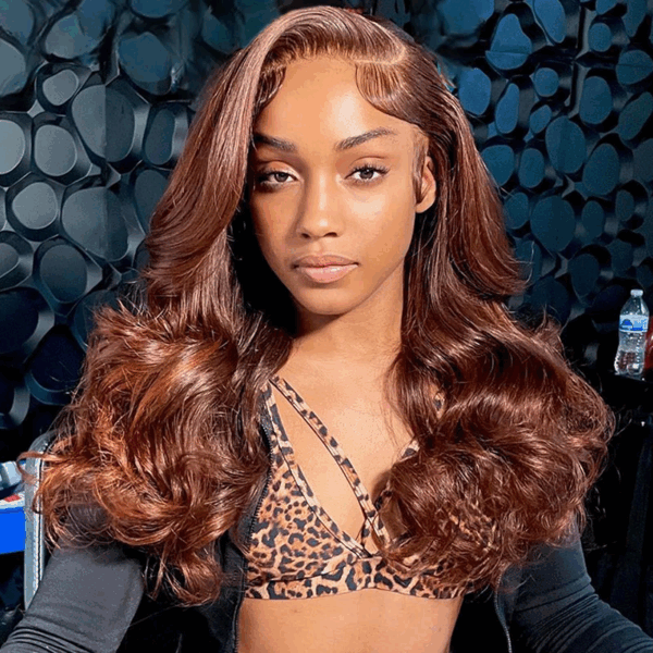 Brown Wig Body Wave 360 Transparent Lace Front Wigs 180% Density Wig - 360 Lace / 180% / 22inch