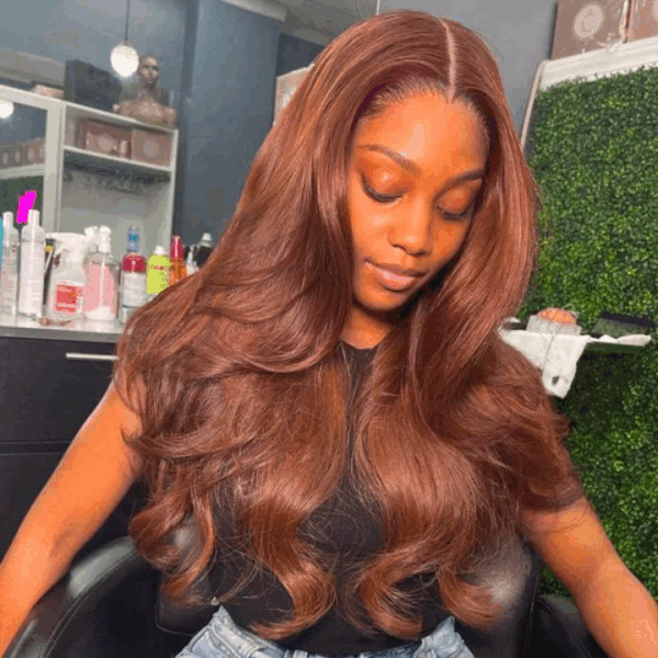 Brown Wig Body Wave 360 Lace Wig 100% Human Hair #4 Colored Wig - 360 Lace / 150% / 22inch
