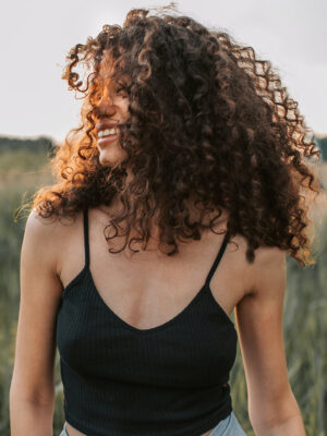 curly clip-in extensions starter set (#4).