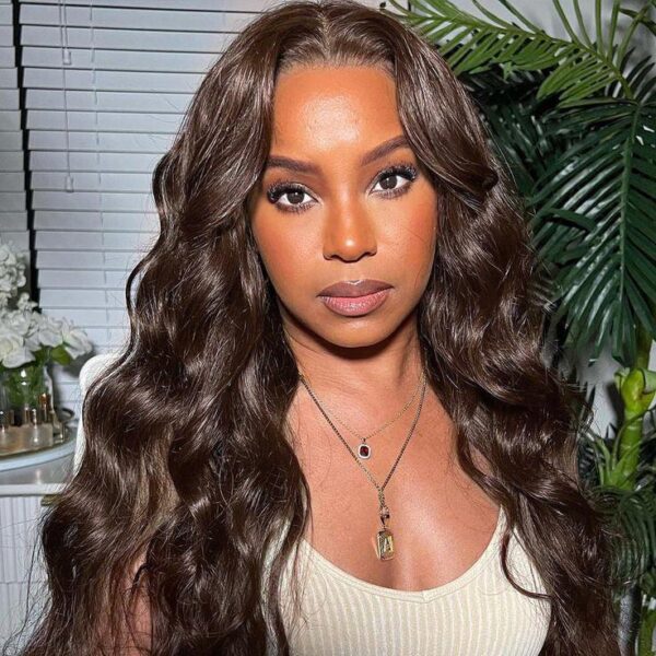 Chestnut Dark Brown Wig Body Wave Wig 4x4/13x4/13x6 Lace 180% Density Human Hair Wig - 13x4 Lace / Yes( +.00) / 30inch