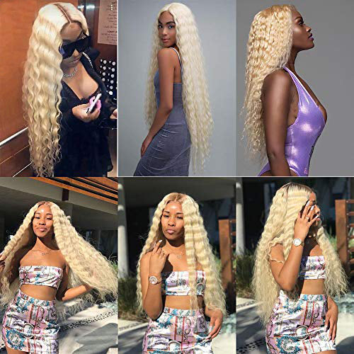Sunber 4 Bundles 613 Deep Wave Hair Double Hair Weft, 100% Human Hair - 10 10 12 12
