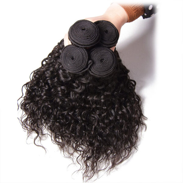 Sunber Hair Brazilian Water Wave Hair 4 Bundles, 100% Virgin Human Hair Weave - 18 20 22 24inch