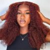 Reddish Brown Wig Wear Go Glueless 4C Wig Closure Wig with Breathable Cap Beginner Wig - 13x4 Lace / 28inch