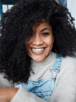 kinky (4A curls) clip-in extensions #1 jet black. - 24" / Regular / Classic