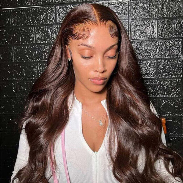 Brown Wig Body Wave 360 Transparent Lace Front Wigs 180% Density Wig - 360 Lace / 180% / 22inch