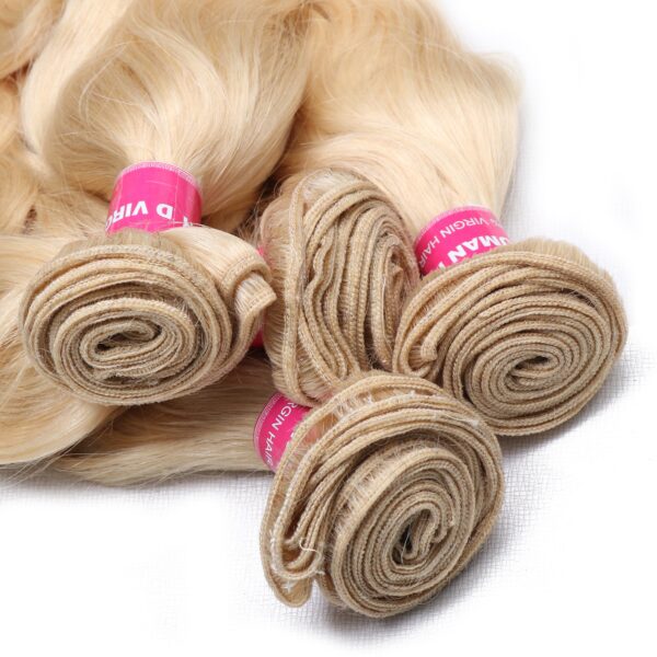 Sunber 613 Blonde Hair Weave 4 Bundles Body Wave Virgin Human Hair Extension - 12 12 12 12