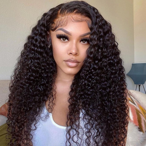 Extra 70% OFF | Sunber Curly 7×5 Bye Bye Knots Pre-Cut Lace Wigs Lace Closure Pre-Plucked Hairline Human Hair - 14 / 7*5 Bye Bye Knots-With Baby Hair