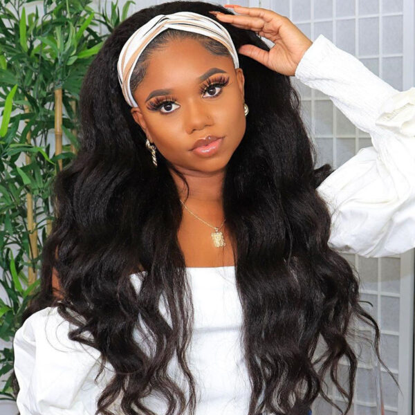 Sunber Amber Ansah Recommend Zero Skill Body Wave Headband Wigs Wear & Go Glueless Human Hair Wigs - 22 / Natural Black