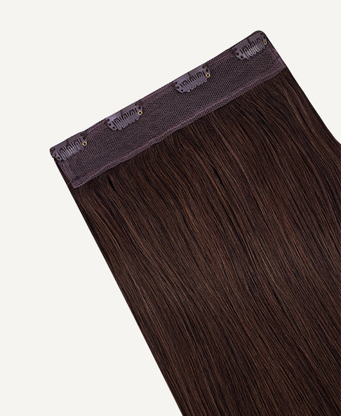 clip-in volumizer #4 medium brown. - 14" / 1 x Extra-large weft