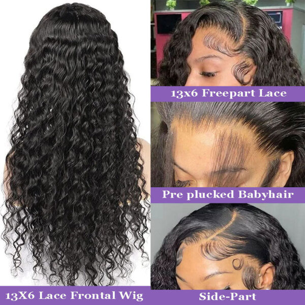 Natural Color Curly Wig 4x4/13x4/13x6 Transparent Pre Cut Lace Wigs 180% Density - 13x4 Lace / No / 22inch