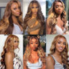 Faba Honey Blonde Wig Piano Color Body Wave Wig 360 HD Lace Front Wig - 360 Lace / 150% / 28inch