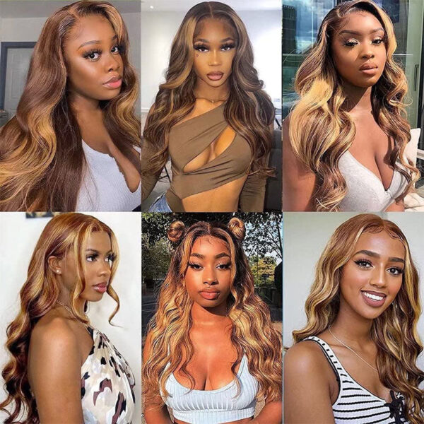 Faba Honey Blonde Wig Piano Color Body Wave Wig 360 HD Lace Front Wig - 360 Lace / 150% / 28inch