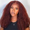 Reddish Brown Wig Wear Go Glueless 4C Wig Closure Wig with Breathable Cap Beginner Wig - 13x4 Lace / 28inch