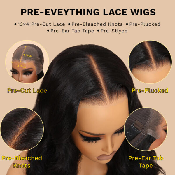 0 OFF Sunber Kinky Straight 13*4 Pre-Everything Wig Ginger Copper Red Highlight Lace Front Wigs - 22 / 13x4 Lace-Kinky Straight