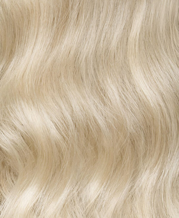 half up/half down #60 platinum blonde. - 20"