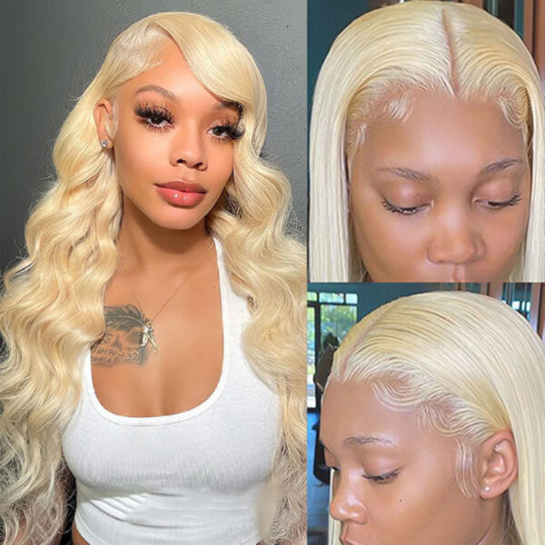 613 Blonde Wig Body Wave Wig 360 Transparent Lace Front Wigs 180% Density - 360 Lace / 150% / 18inch