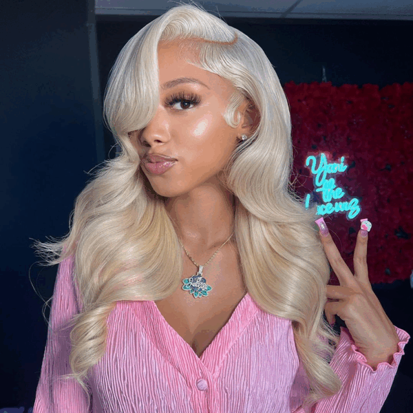 613 Blonde Wig Body Wave Wig 360 Transparent Lace Front Wigs 180% Density - 360 Lace / 150% / 18inch