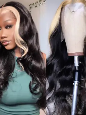 613/1B Highlight Color Wig Body Wave 4x4/13x4/13x6 Lace Front Wig Human Hair Wig - 13x4 Lace / NO / 24inch