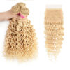 Sunber Hair 613 Blonde Deep Wave 3PCS With 4X4 Lace Closure 100% Virgin Human Hair Weaves - 14 16 18+10