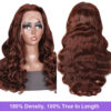 Body Wave Wig 150% Density Reddish Brown Wig 360 Lace Wigs Human Hair Wig - 360 Lace / 150% / 30inch