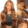 Light Brown #5 Wigs body wave Wig 13×4 Lace Front Wig Wig - 150% / Yes（+） / 22