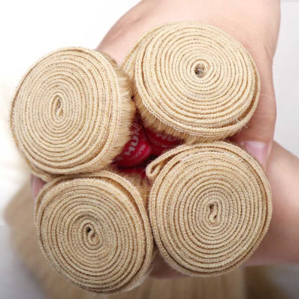 Sunber Hair Blonde 613 Hair Weave 4 Bundles Straight Hair Virgin Human Hair Weft - 16 16 16 16