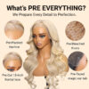 Extra 70% Off Sunber Layered Cut Dusty Blonde Body Wave Pre-Everything 13X4 Frontal Human Hair Wigs - 22