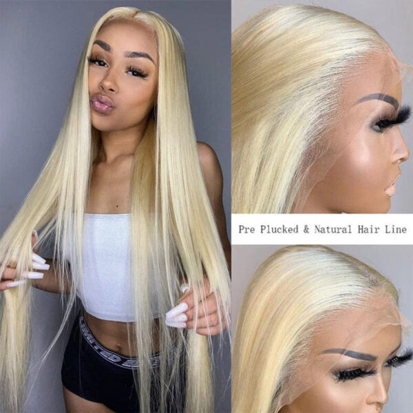 Sunber 613 Blonde Full Lace Color Wig Pre Plucked Straight Virgin Human Hair Wig 180% Density - 20 / Full Lace-180%