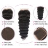 Sunber Hair Brazilian Loose Deep Wave 3 Bundles Hair with 4*4 Lace Closure Deals - 16 18 20+16